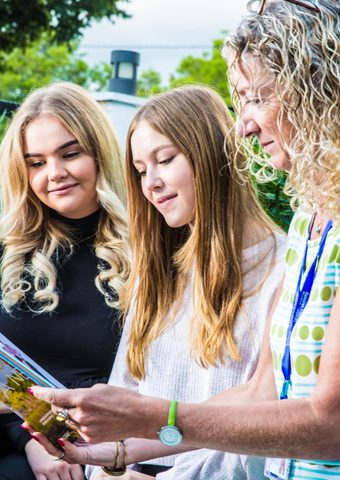 Alison with Sixth form Students