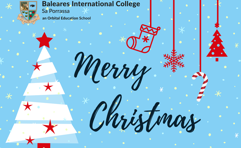 Red Snowy Seasons Greetings Christmas Greeting Card 4