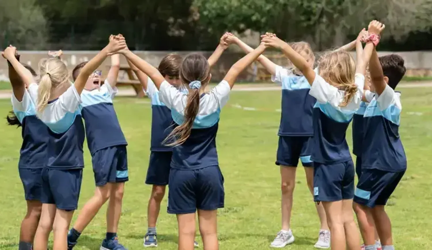 Happy Children Holding Hands