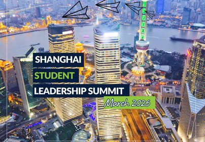 Shanghai Leadership Trip advertising with Shanhai in background
