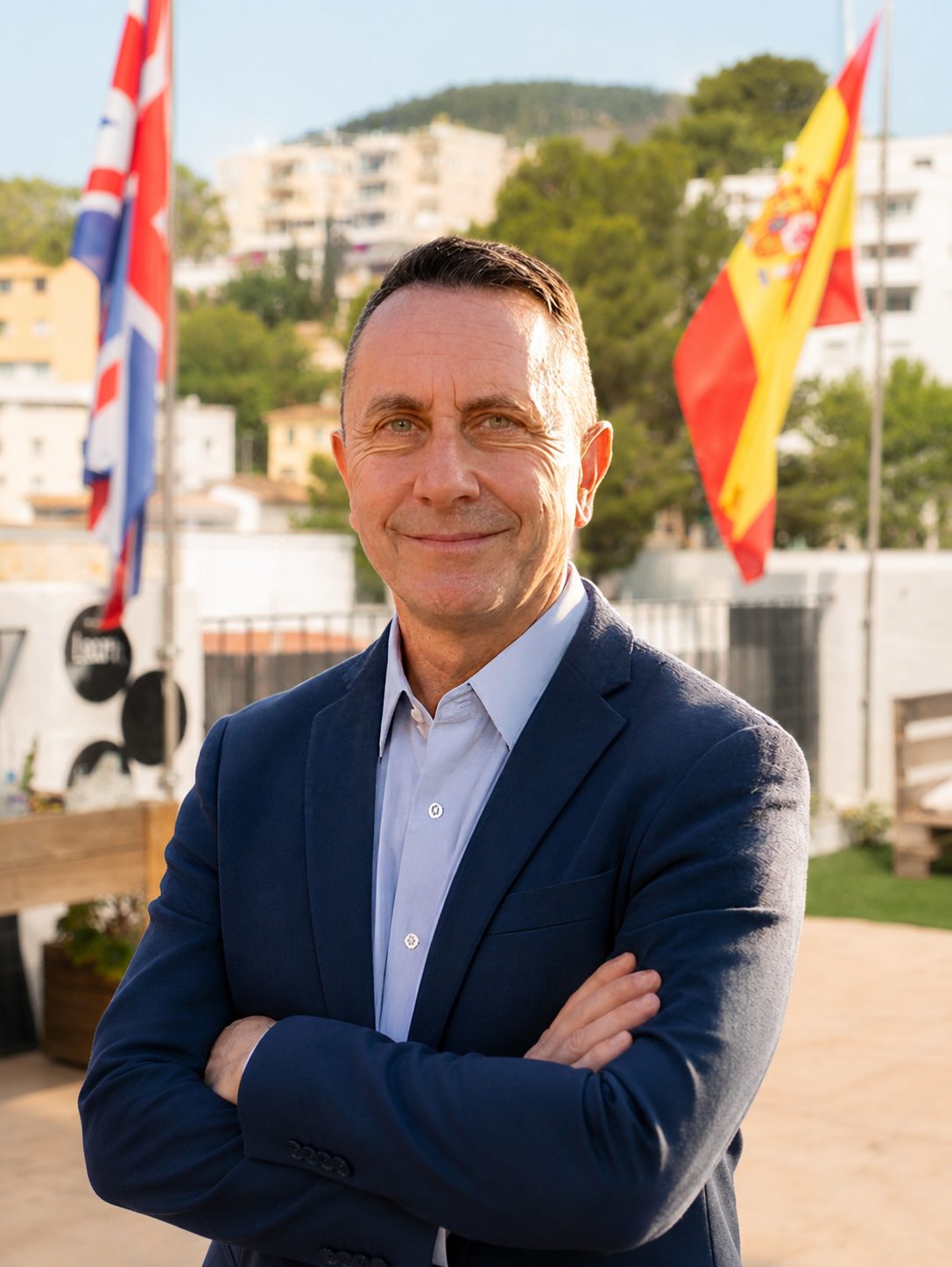 Andrew Beavon in front of BIC Sant Agustí